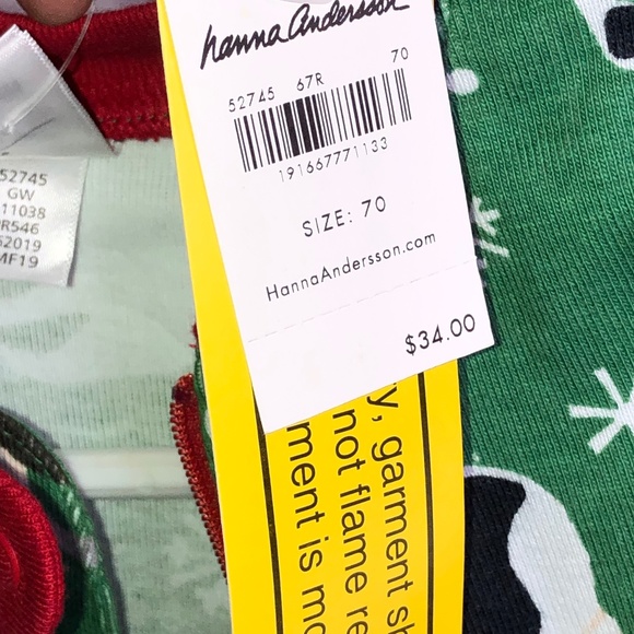 Hanna Anderson Baby Holiday Dog Print One-Piece Zip Sleeper US 6-12 Mos … - Picture 13 of 15
